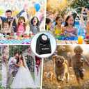 Bubble Machine, Automatic Bubbles Blower for Kids Toddlers, 360 Leak-Proof & 90 Adjustment Battery Operated Bubble Toys with LED Light - Gifts for Boys, Girls, Outdoor, Birthday, Halloween Party (Black)