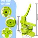 DCBADGE Button Maker Machine, Pin Maker Machine Kit (3rd Gen) Installation-Free DIY, Badge Maker Button Press Machine with Free Button Parts&Circle Cutter&Wrench Gadget (Green, 58mm2.25in)