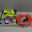 KETIEE Flex Tracks 16Ft for Kids: Flexible Race Car Ramp Track with 4 Small Racecars and 8 Suction Cups Compatible with Diecast 1/64th Cars, Rolls Up Portable Racetrack for Ages 3 & Up (Red)