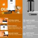 Insulated Beverage Dispenser 3 Gallon,Hot&Cold Drink Dispenser with Spigot,LCD Thermometer,Stainless Steel Triple-Layer Insulation,for Tea Coffee Milk Juice,Party Buffet(Silver, 1 Pack)