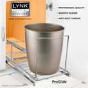 LYNK PROFESSIONAL Pull-Out Trash Can Drawer Sliding Organizer for Kitchen Cabinet or Under-Sink Use Heavy Duty Storage Rack (Bin Not Included)