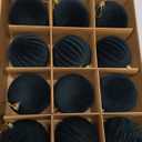 Waipfaru 12Pcs Velvet Ornaments for Christmas Tree, 3.15 Inch Dark Green Velvet Christmas Ornaments Balls Set, Large Shatterproof Flocked Hanging Ornaments for Xmas Tree Wreath Garland Home Decor