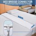 Vekkia Split King Gap Filler for Adjustable Bed,Twin to King Bed Converter Kit,Bed Bridge Twin to King,Mattress Connector with Washable Cover,for Guests Stayovers,Family Room(75in10in)