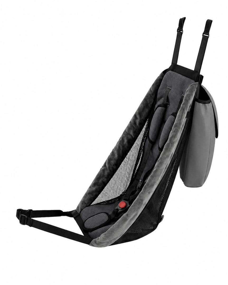 Detachable Seat Sling Accessory for Compatible Book-Fold Strollers, Foldable Mesh Add-On with Adjustable Straps, No-Tool Installation, Accessory Only