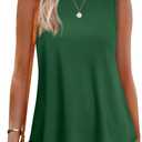 OFEEFAN High Neck Tank Tops for Women Loose Fit Sleeveless Top Summer Clothes Womens Tunic Tops to Wear with Leggings (Large)