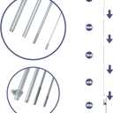 Feather Flag Pole Kit for Swooper Flag 8FT, Swooper Flag Pole Kit with Ground Spike for Feather Flags