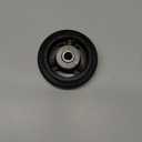 Mold-On Rubber on Iron Wheel, Roller Bearing, 250 lbs Capacity, 4" Wheel, Dia, 1-1/2" Wheel, Width, 1-7/8" Plate Length