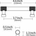 Alzassbg 10 Pack Gold Cabinet Pulls, 3-3/4 Inch(96mm) Hole Centers Knurled Kitchen Cabinet Handles for Cabinets and Drawers AL3017BB
