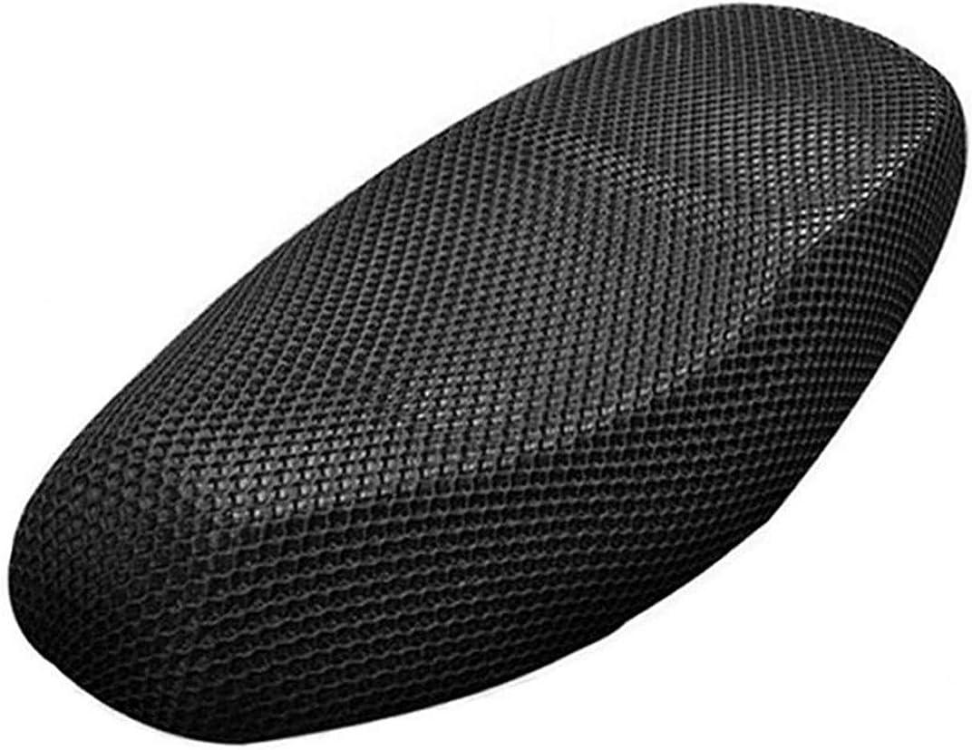 Universal Seat Cover for Dirt Bike,Motorcycle Scooter Moped Seats Cover 3D Spacer Mesh Fabric Soft Anti-Slip Cushion Seat(XXL,Black)
