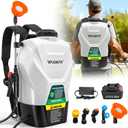 VAXMAY Backpack Sprayer 4.2 Gallon Battery Powered, 100 PSI Electric Garden Sprayer Works with Makita 18V Battery, Weed Lawn Yard Sprayer with 42" Telescopic Wand, 5 Nozzles, 2.5Ah Battery & Charger