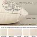 YCOLL Vintage Floral Print Pillow Covers 18x18 Set of 2 Patterned Accent Decorative Cushion Covers Modern Farmhouse Throw Pillow Covers for Sofa Couch Chair Bed Living Room Home Decor, Blush Pink