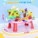 2026 Upgraded Water Table for Toddlers 1-3, Outdoor Toddler Toys Sand Water Pool Toys with Pump/Running Water/Fishing Toy/Play Food Accessories, Kitchen Play Sink Toys for Girl Boy Ages 4-8 (Pink)