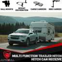 Class 3 Trailer Hitch Compatible with 2009-2017 Chevrolet Traverse, 2007-2017 GMC Acadia, 2008-2017 Buick Enclave, 2 inch Rear Tow Hitch Receiver, Black Powder Coated Alloy Carbon Steel