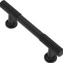 Alzassbg 10 Pack Matt Black Cabinet Pulls, 3 Inch(76mm) Hole Centers Cabinet Handles Kitchen Hardware for Cabinets and Drawers AL3095MB