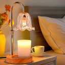 Candle Warmer Lamp Electric Timer: Dimmable Candles Warming Lamps - Height Adjustable Burner Jar - No Flame Scented Melts Wax - All Candle Jars Home Decor Table Light