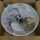 Gold Semi Flush Mount Ceiling Light Fixture,3-Light Ceiling Mount Drum Light Fixture with White Fabric Shade,12.6inch Modern Close to Ceiling Lamps for Living Room, Bedroom, Dining Room,Hallway