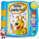 Talking Activity Book for 2 Years Old & Up - Sound Book with 5 Learning Activities Including Letters, Numbers, Quiz Game & Memory Match - Interactive Books for Babies with Fun Sound and Melodies