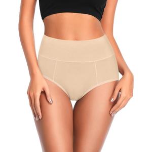 Chieprebra Tummy Control Underwear Soft High Waisted underwear Full Coverage Briefs Breathable Postpartum Cotton Womens Panties, M