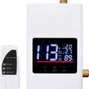 2025 Upgraded Tankless Water Heater Electric 110V Under Sink Small Hot Water Heater On Demand for Kitchen Bathroom 3000W Large Screen White