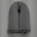 Dot&Dot Twist Memory Foam Travel Pillow for Airplanes - Travel Neck Pillow for Sleeping - Airplane Pillow for Neck Support, Chin, Lumbar and Leg - Adjustable, Bendable Neck Roll Pillow (Gray)