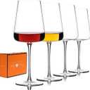 Red Wine Glasses Set of 4, Premium Crystal Wine Glasses Hand Blown,20 oz,Thin Rim,Long Stem,Perfect for Red or White,Daily Use,Unique Wedding Anniversary or Birthday Gift