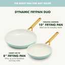 GreenPan Nonstick Reserve Pro 10” & 12” Frying Pan Set, NSF Certified Ceramic, Hard Anodized PFAS-Free Skillets, Stainless Steel Handles, Oven & Dishwasher Safe, Seaside Blue