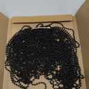 SHAOQINLIN 30 PCS Black Bead Necklaces, Black Mardi Gras Party Beads, New Year Eve Necklaces, 33 Inch Round Halloween Beaded Necklace for Mardi Gras, Christmas, Halloween, New Year Party Favors