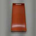 Orange Bathroom Vanity Tray for Countertop, Small Plastic Toilet Tank Versatile Storage & Organization Tray for Makeup, Perfume, Desk, Kitchen, Candles, 13.7"x6"x1.4", 35O