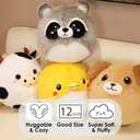 ninazy Biscuit Puffy Puppy Stuffed Animal (12 in) - Stuffed Animal Dog Stuffed Animals - Puppy Plush Dog Plush - Puppys Stuffy Dog Plushies - Funny Plushies Peluches - Plush Toys Stuffy