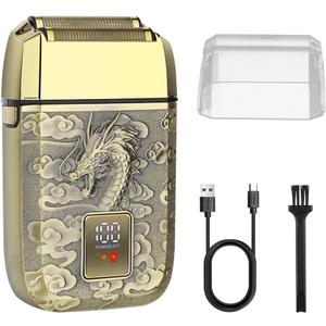 HIENA PRO Professional Foil Shaver for Men, Reciprocating Electric Beard Trimmer, Cordless Bald Head Precision Trimmer with LED, Perfect Gifts for Men(LT)