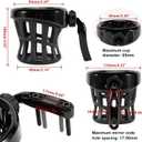PSLER Motorcycle Drink Cup Holder Handlebar Mount Universal for Dyna Fat Bob Touring Road Glide Street Electra Glide Softail 1996-up Goldwing GL1800 2018-up
