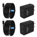 45W 2Pack Super Fast Charger USB C Dual Port Android Phone Charger Type C Fast Charging Block with 10FT Type-C Charger Cord for Samsung Galaxy S26 Ultra/S26/S26+/S25/S24/S23/S22/S21+/iPhone 17/16/15