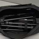 MOON LENCE Folding Portable High Back Camping Chairs for Adults, Adjustable Oversize Lightweight for Beach Hunting Hiking Backpacking (Black with Anti-Sinking Feet)