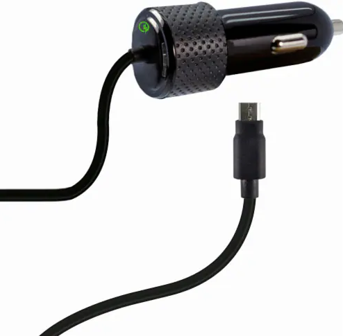 ZGear Quick Charge Micro USB Car Charger - Black, 6 ft