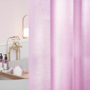 Dreamy Pink Sparkle Shower Curtain Extra Long 72 x 84 inch, Waterproof Glitter PEVA Shower Curtain Liner with 3 Large Magnets, Luxury Shimmery Bathroom Lightweight Shower Curtain Rose Pink (72"W x 84"L (Pack of 1)