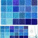 PH PandaHall 24000pcs Glass Seed Beads 2mm 12/0 Mini Blue Friendship Waist Bead 24 Colors Ocean Sea Small Tiny Spacer Beads for Bracelet Making Summer Seaside Beading Weaving