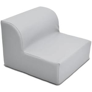 Children's Factory Library Lounger, Flexible Seating Classroom Furniture, Comfy Kids Chairs, Glacier Gray, Single Lounger