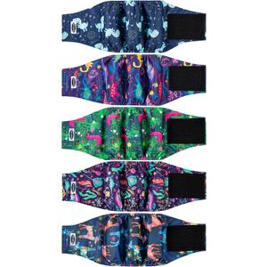 Tuiskusa Male Dog Diapers, High Absorbing Dog Belly Bands for Male Dogs, Washable Reusable Dog Males Wraps, Size: Small(5 Pack)