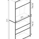 Furinno JAYA Book Shelf, 5-Tier Bookshelf, Bookcase with Adjustable Shelves, 9.5" x 24.5" x 71.2", for Organization and Storage, for Living Room, Bedroom, Home Office, Amber Pine