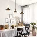 KSANA 9'' Pendant Lights Kitchen Island, 1-Light Black and Gold Brass Kitchen Pendant Lighting Over Island, 9 Inch Modern Metal Pendant Light Fixtures