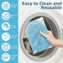Reusable Mop Pads Compatible with Swiffer Sweeper Mop, Washable Wet Pads Refill & Chenille Dry Sweeping Cloths, Microfiber Mop Pads for Use on All Sealed Floors - Wood, Laminate, Stone & Tile (6 Blue)