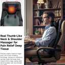 Flekzo Back Massager for Chair with Heat, Shiatsu Neck and Shoulder 4D Kneading Deep Tissue Massage Chair Pad, Electric Portable Seat Cushion for Muscle Back Pain Relief Home Office Use, Black