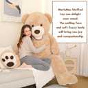 MorisMos Giant Teddy Bear Plush 6ft, Life Size Huge Brown Teddy Bears for Boyfriend Girlfriend, 6 Foot Large Big Bear Gifts for Lover on Valentines, Anniversary, Birthday