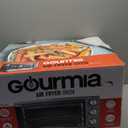 Gourmia Air Fryer Toaster Combo - 6-in-1 Multi-function Countertop Oven Adjustable Temperature & Timer, Fry Basket, Baking Pan, Oven Rack & Pullout Crumb Tray, Stainless Steel