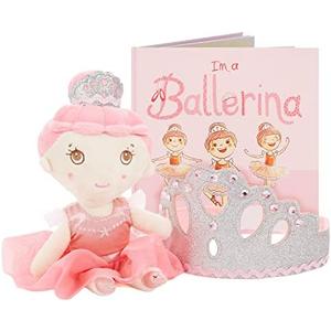 Tickle & Main Ballerina Princess Gift Set, Ballerina Doll, Dance Recital Gifts for Girls - First Dance Recital Dancer Doll