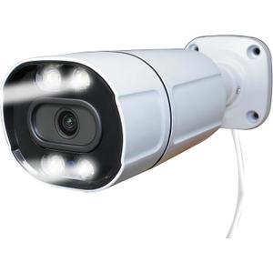 Sinis 4K 8MP Outdoor Security IP Bullet PoE Camera, AI Human Motion Detection, 100ft Dual Light Night Vision, Only Work with NVR, Weatherproof IP67, Wide Angle, Build in Mic