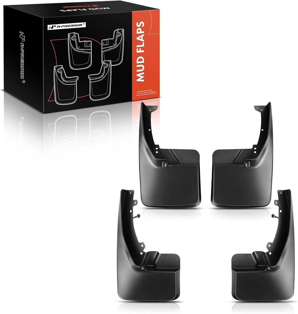 A-Premium Set of 4PCS Mud Flaps Splash Guards Mudguards Mudflaps Compatible with Dodge Ram 1500 09-10, Ram 2500 3500 & Ram 1500 2500 3500, 2011-2018, Pickup, (W/O Fender Flares), Front and Rear