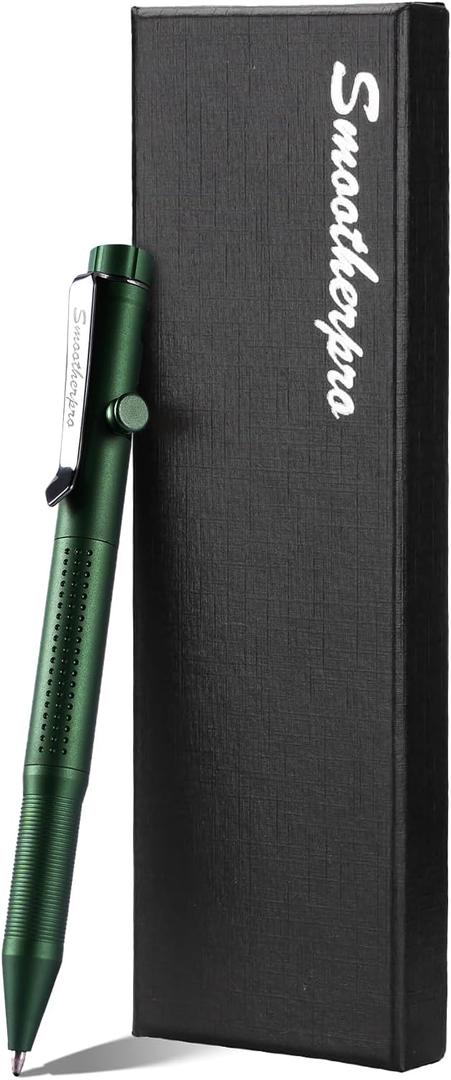 SMOOTHERPRO 2-in-1 Pen and Pencil, GreenBallpoint and Graphite Alloy Tip in One Retractable Pen for Office Notes, Sketching, Journaling, and Daily Carry. Broken Clip
