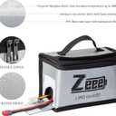 Zeee Lipo Bag Fireproof Battery Safe Bag Explosionproof Bag Lipo Battery Storage Guard Safe Pouch for Charge and Storage (2 Pack)