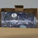 Elevated Inflatable Dog Cone Collar to Stop Licking, Dog Donut Collar After Surgery, Soft Pet Cone Alternative for Small Medium Large Dogs (Neck 12"-16"), Navy Blue, Large